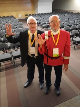 SAEWA Chair Tom Grant (in red) and Vice Chair / Presenter Paul Ryan